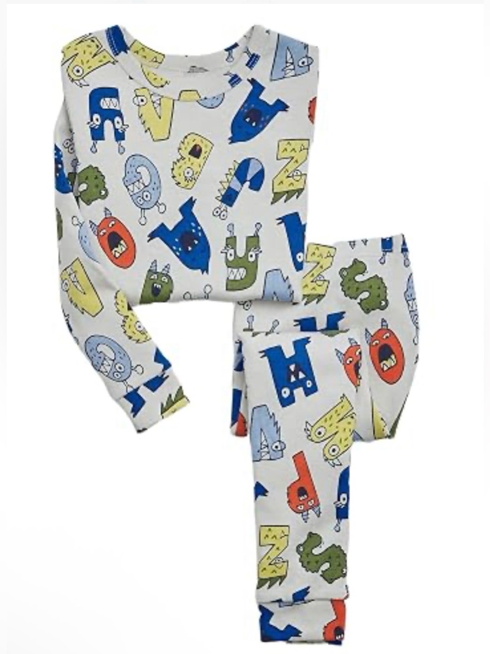 GAP Monster ABC Longsleeve Shirt & Pant Pajama Set 4 years NWT